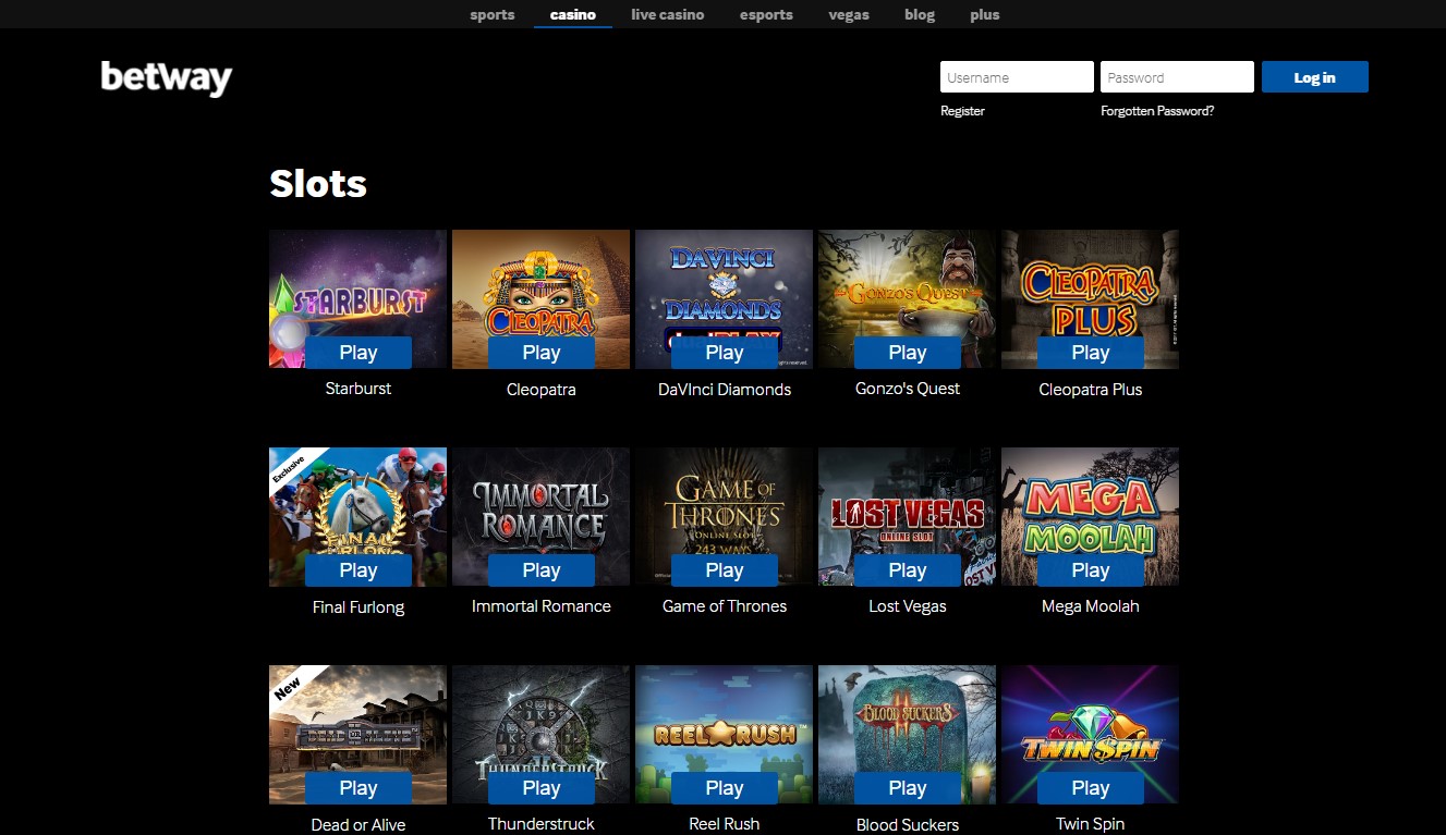 Betway Casino Slots